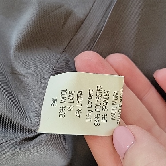 Theory Peplum Wool Blend Lined Women Size 12 Button Closure Blazer Jacket - Picture 13 of 14